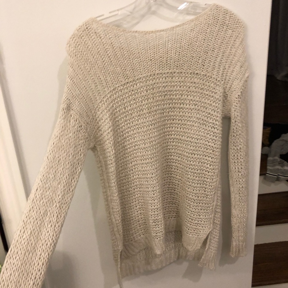 nude knit sweater